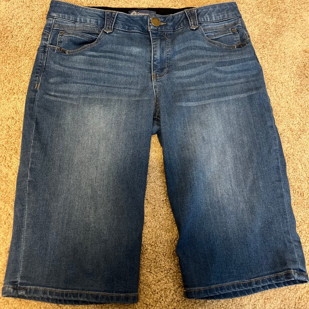 Democracy “Ab”solution Blue Jean Bermuda Shorts